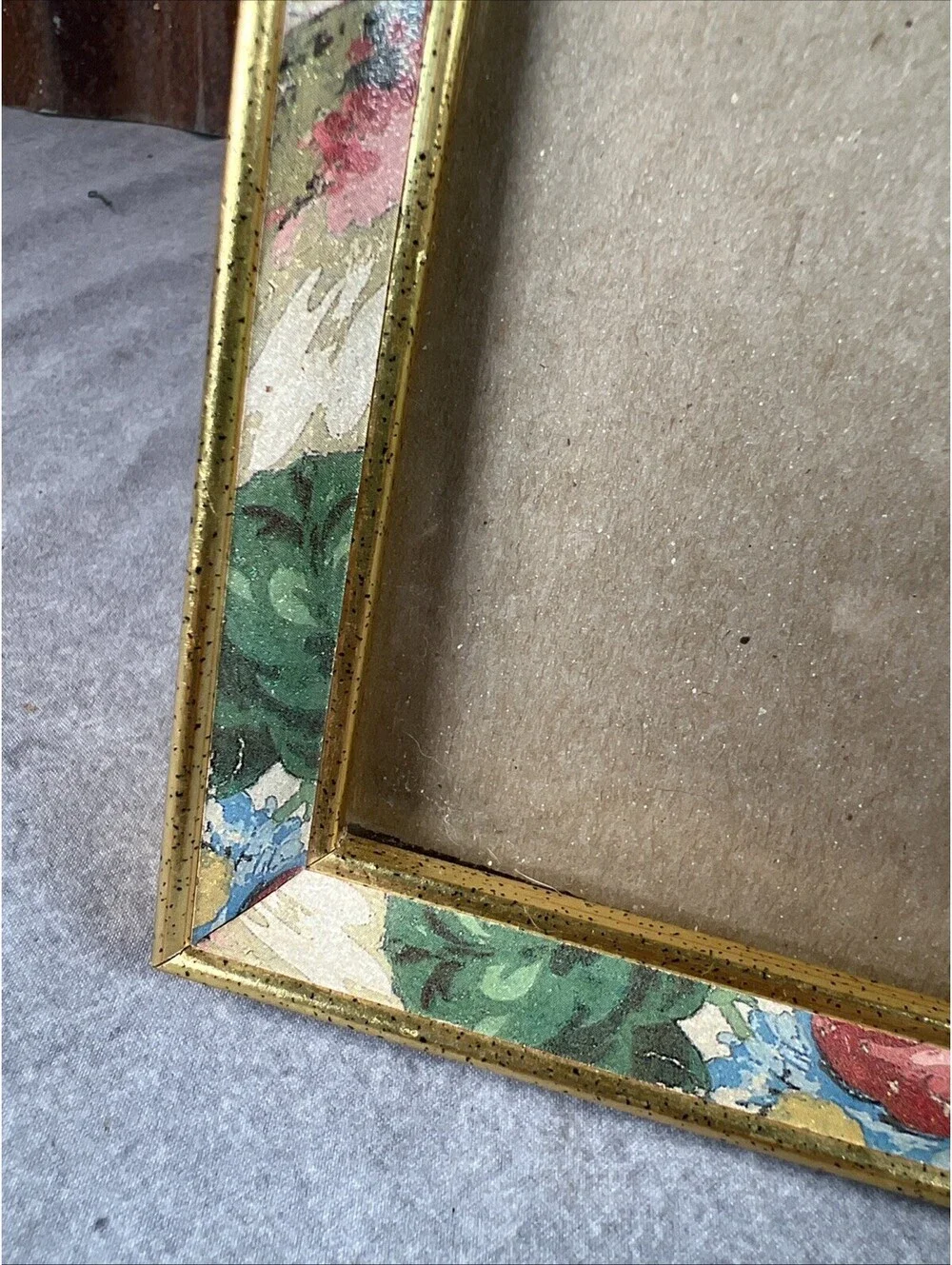 Floral Goldtone Cottagecore Frame Holds 5X7 Photo - 1298-2O